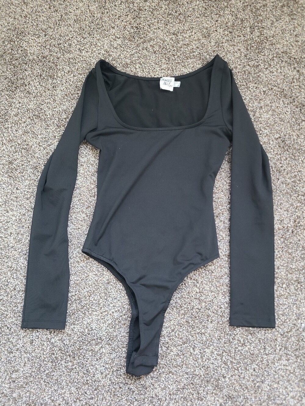 Princess Polly Black Long Sleece Body Suit Size 4